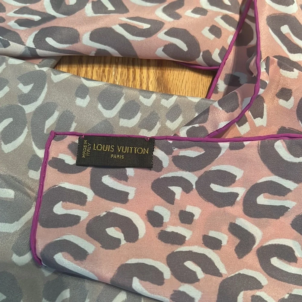 Louis Vuitton Limited Edition Stephen Sprouse Leopard Print Silk Scarf